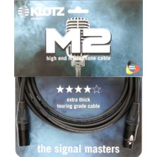 Klotz M2 MC2000 XLR Neutrık Uçlu Siyah 5 mt Mikrofon Kablosu