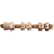 Gg Toys - Montessori Doğal Ahşap Tekerlekli Oyuncak -Geometriktren