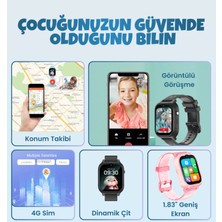 Akıllı Çocuk Saati 1.83 Inç Amoled Ekran 700MAH Görüntülü Arama Güvenlik Alan Oluşturma  Btk Kayıtlı