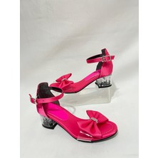 Best Shoes Kız Çocuk Kurdele Detaylı Pembe Topuklu Ayakkabı