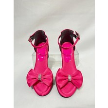 Best Shoes Kız Çocuk Kurdele Detaylı Pembe Topuklu Ayakkabı