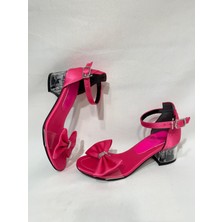 Best Shoes Kız Çocuk Kurdele Detaylı Pembe Topuklu Ayakkabı