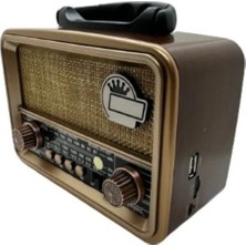 Ataşbey RT-827 Orta Boy Güneş Enerjili Bluetooth, Nostalji , Fm/am/sw 3 Band Radyo ,usb, Sd ,aux Mp3 Player