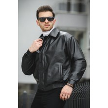 Oksit Jovanni Basic Oversize Erkek  Deri Ceket