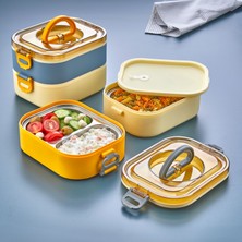 Yeniay Yeni Nesil Sefer Tası Lunch Box Paslanmaz Çelik SUS304 Yerli Üretim Beslenme Kabı Kilitli Kapak