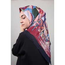 Bonjela Desenli Keten Soft Eşarp - Desen-14 - Renk-10-93