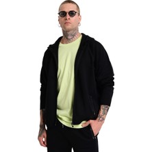 Sportive Navarra Erkek Siyah Günlük Stil Eşofman Üstü 24KE010-SYH