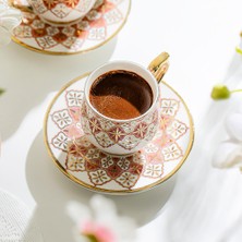 Nehir Rüya 6 Kişilik 12 Parça Porselen Kahve Fincan Takımı