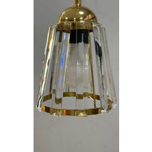 Deniz Işık Evi 15 cm  Çapında Tekli Kristal Taşlı Sarkıt Avize