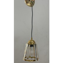 Deniz Işık Evi 15 cm  Çapında Tekli Kristal Taşlı Sarkıt Avize