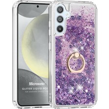 Microsonic Samsung Galaxy A35 Kılıf Glitter Liquid Holder Mor