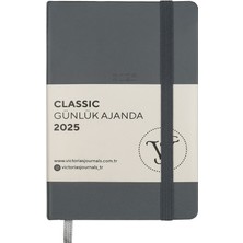 Victoria's Journals Classic 2025 Günlük Ajanda A6 (9X14 Cm) Sert Kapak Ivory 70GR.