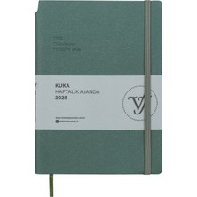 Victoria's Journals Kuka 2025 Haftalık Ajanda A5 14 x 21 cm Esnek Kapak Ivory 80 gr