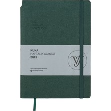 Victoria's Journals Kuka 2025 Haftalık Ajanda A5 14 x 21 cm Esnek Kapak Ivory 80 gr