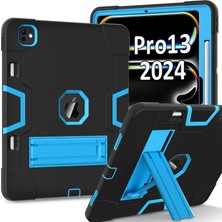 XFashion iPad Pro 13 (2024) Robot Stili Silikon + Kickstand'lı Pc Tablet Kapağı (Yurt Dışından)