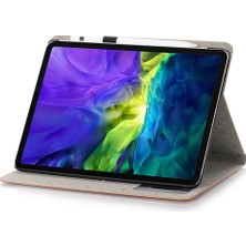 XFashion iPad Pro 11 (2024) Otomatik Uyandırma / Uyku Pu Deri Tablet Kılıfı Çapraz Doku Ekleme (Yurt Dışından)