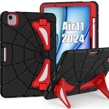 XFashion iPad Air 11 (2024) Kickstand Kılıf Silikon+Pc Tablet Kapağı (Yurt Dışından)