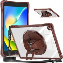 XFashion iPad 10.2 (2021) / (2020) Kickstand Pc+Tpu+Omuz Askılı Akrilik Kapak (Yurt Dışından)