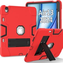 XFashion iPad Air 13 (2024) Robot Stili Silikon + Kickstand'lı Pc Tablet Kapağı (Yurt Dışından)