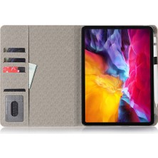 XFashion iPad Pro 13 (2024) Cüzdan Harita Desenli Pu Deri Folyo Tablet Kapağı Otomatik Uyandırma / Uyku (Yurt Dışından)