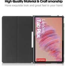 XFashion Lenovo Tab Plus Standı Kılıf Darbeye Dayanıklı Deri Tablet Kapağı (Yurt Dışından)