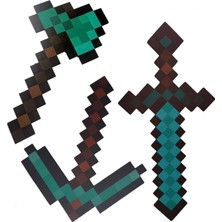 Home&Game Ahşap Minecraft Elmas 3 Lü Set ( Balta - Kılıç - Kazma ) Figür Oyuncak