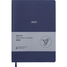 Victoria's Journals Smyth 2025 Haftalık Ajanda A5 (14X21CM) Esnek Kapak Ivory 80 Gr.