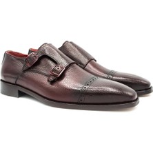 Gacco Top Grain Bordo Deri Kösele Erkek Ayakkabı