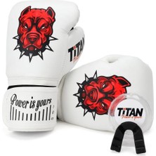 Titan Sport Model-2 Beyaz Bitbull Desenli Boks Eldiveni