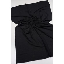 Bonjela Düz Renk Soft Caz Şal - Desen-01 - Siyah-93