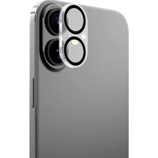 bbtech Apple iPhone 16 ile Uyumlu Kristal Netlik 9h Kırılma Karşıtı Cam Kamera Ünitesi ve Lens Koruyucu