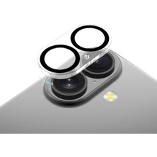 bbtech Apple iPhone 16 ile Uyumlu Kristal Netlik 9h Kırılma Karşıtı Cam Kamera Ünitesi ve Lens Koruyucu