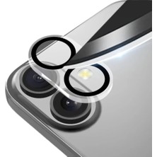 bbtech Apple iPhone 16 ile Uyumlu Kristal Netlik 9h Kırılma Karşıtı Cam Kamera Ünitesi ve Lens Koruyucu