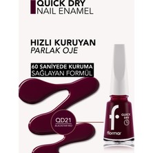 Flormar Quick Dry Hızlı Kuruyan İnce Yapılı & Parlak Bitişli Oje