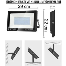 ŞANLED 200W 22.000 Lümen 6500K Beyaz Işık Smd LED Projektör -1 Adet