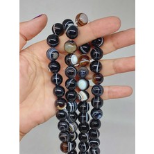 Yaşam Tohumu Göz Akik Taşı Dizi 12MM (53390)