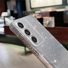 Galaxy A35 Uyumlu Simli Parlak 3D Kamera Korumalı Darbe Emici Lüx Kapak Kılıf