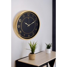 Galaxy Gold Çerçeve Latin Rakam Duvar Saati 50CM
