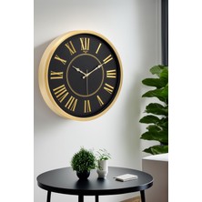 Galaxy Gold Çerçeve Roma Rakam Duvar Saati 50CM
