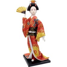 Dünyadan Hediyeler Japon Kimonolu Geyşa Bebek Kabuki Biblo 30 cm No.5