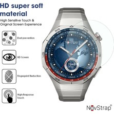 Novstrap Huawei Watch Gt5 Pro 46MM ile Uyumlu Ekran Koruyucu 9h Temperli Cam Kolay Uygulama Aparatlı