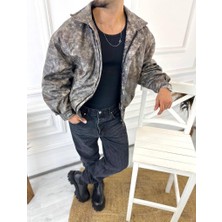 Elku Moda Mont Fermuarlı Su ve Rüzgar Geçirmez Mikro Jel Dolgulu Kaplamalı Kapitone Deri Ceket Deri Mont