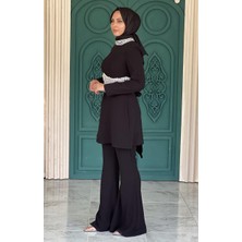 RİBAS Abiye Pantolonlu Takım R127 Siyah