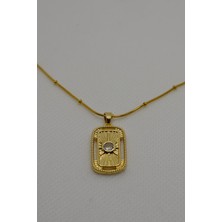Ayışığı Gold Taşlı Kolye
