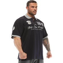 Polo Yaka Lacivert Tişört Big Sam 2832