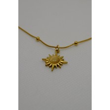 Ayışığı Gold Sarı Taşlı Kolye