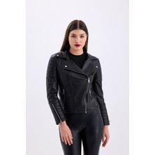 Özel Aspava Deri Bayan  Deri Ceket  Siyah 280   Özel Aspavaderi