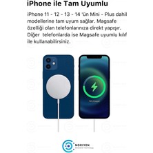 iPhone 11 12 13 14 Magsafe Kablosuz Hızlı Şarj Aleti Apple Tam Uyumlu 15w Wireless Charger Adaptörü Temassız Şarz Pro Mac Max Mag Safe NRY