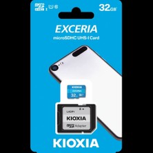 Kıoxıa 32GB Exceria, LMEX1L032GG2, Uhs-1,  CL10, 100MB/S, Microsd Kart Bellek (Sd Adaptörlü)