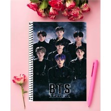 Rollas Store Bts Defter 1 Adet Özel Tasarım A4 Boyutu Telli Orta Boy Defter